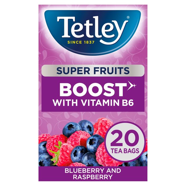 Tetley Super Fruit Tea Boost Blueberry & Raspberry Tea Bags   20 per pack GOODS M&S   