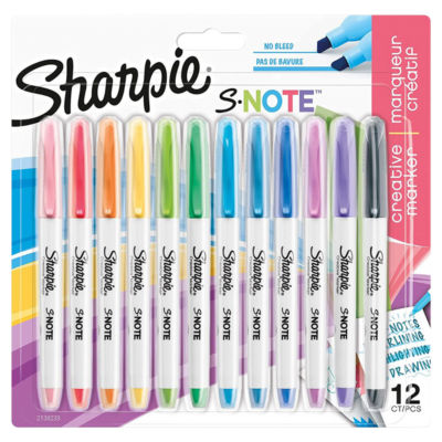 Sharpie S-Note pastel coloured highlighter pens (British brand)