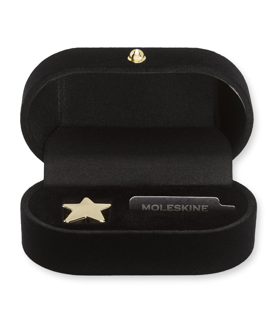 Moleskine gold-plated star notebook charm, imported from the UK