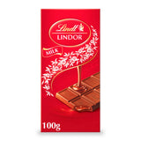 Lindt Lindor milk chocolate bar 100g, UK version