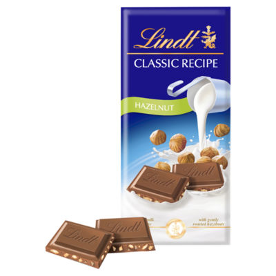 Lindt Milk Hazelnut Chocolate Bar 100g, UK version