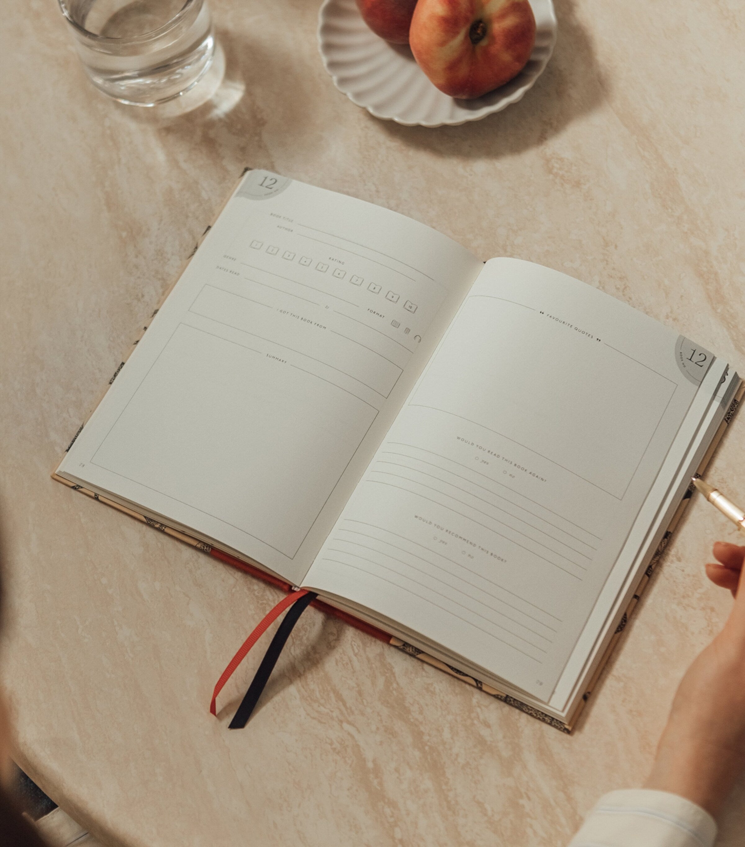 Papier Tails & Hearts Reading Journal, imported from the UK