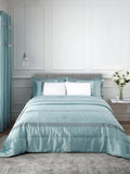 Catherine Lansfield teal blue sequin cluster duvet cover and pillowcase set - British product