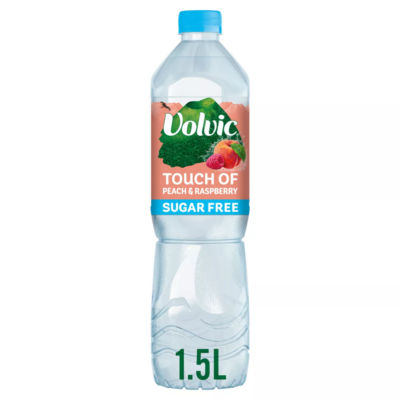 Volvic peach and raspberry flavoured water 1.5L (British brand)