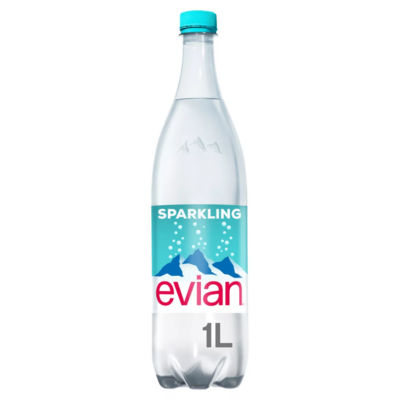 Evian Kullsyreholdig Naturlig Mineralvann 1L