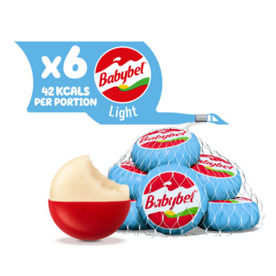 Mini Babybel Light cheese snacks 6 x 20g, imported from the UK