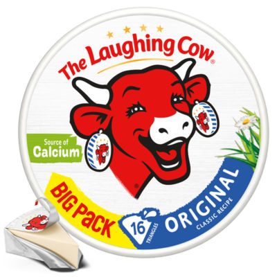 The Laughing Cow Original cheese spread triangles 240g x16 (British brand)
