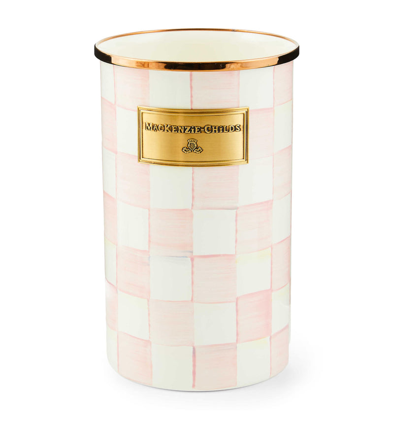 MacKenzie-Childs Rosy Check Utensil Holder, imported from the UK