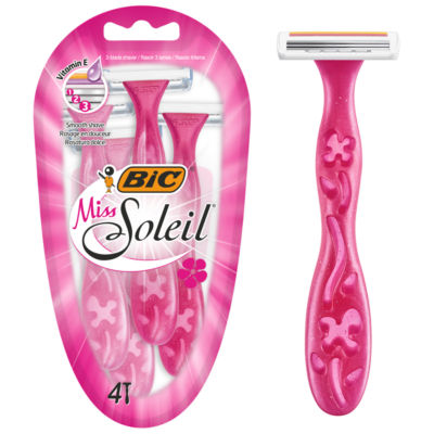 BIC Miss Soleil women's 3 blade disposable razors pack of 4 - British product