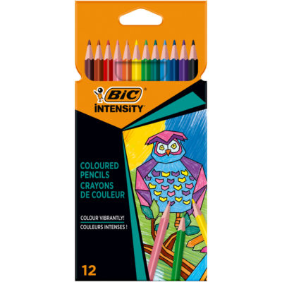 Bic Triangle Colouring Pencils 12 Pack - British product