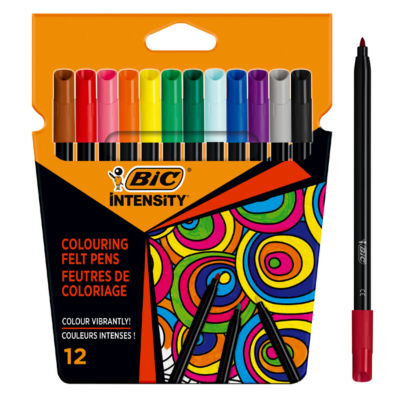 Bic colouring felt pens pack of 12 - British product