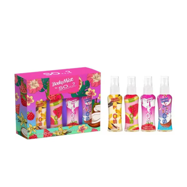 So&? Body Mist Gift Set 4 x 50ml (British brand)