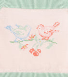 Gingersnaps cotton intarsia bird top 6-36 months, UK version