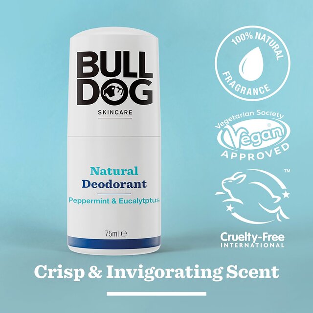 Bulldog Peppermint & Eucalyptus Natural Roll-On Deodorant - McGrocer