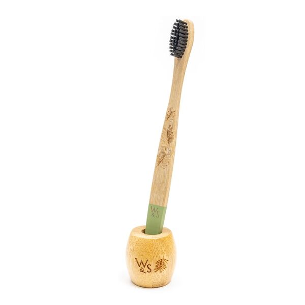 Wild & Stone bamboo toothbrush stand adult (British brand)