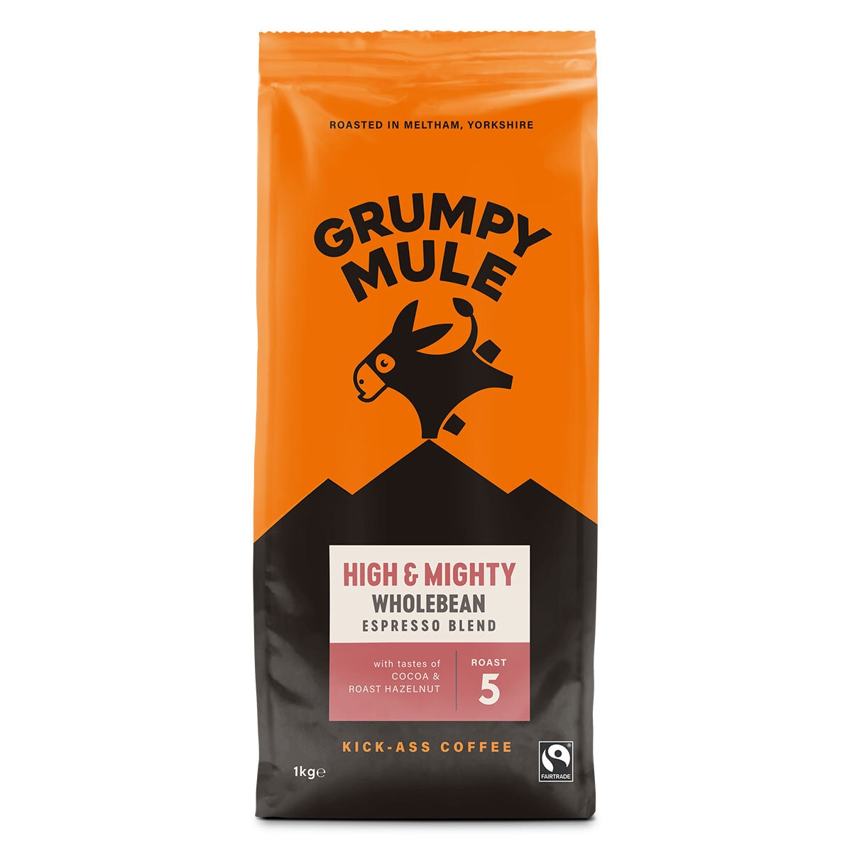 Grumpy Mule Dark Peak coffee beans 1kg, UK version