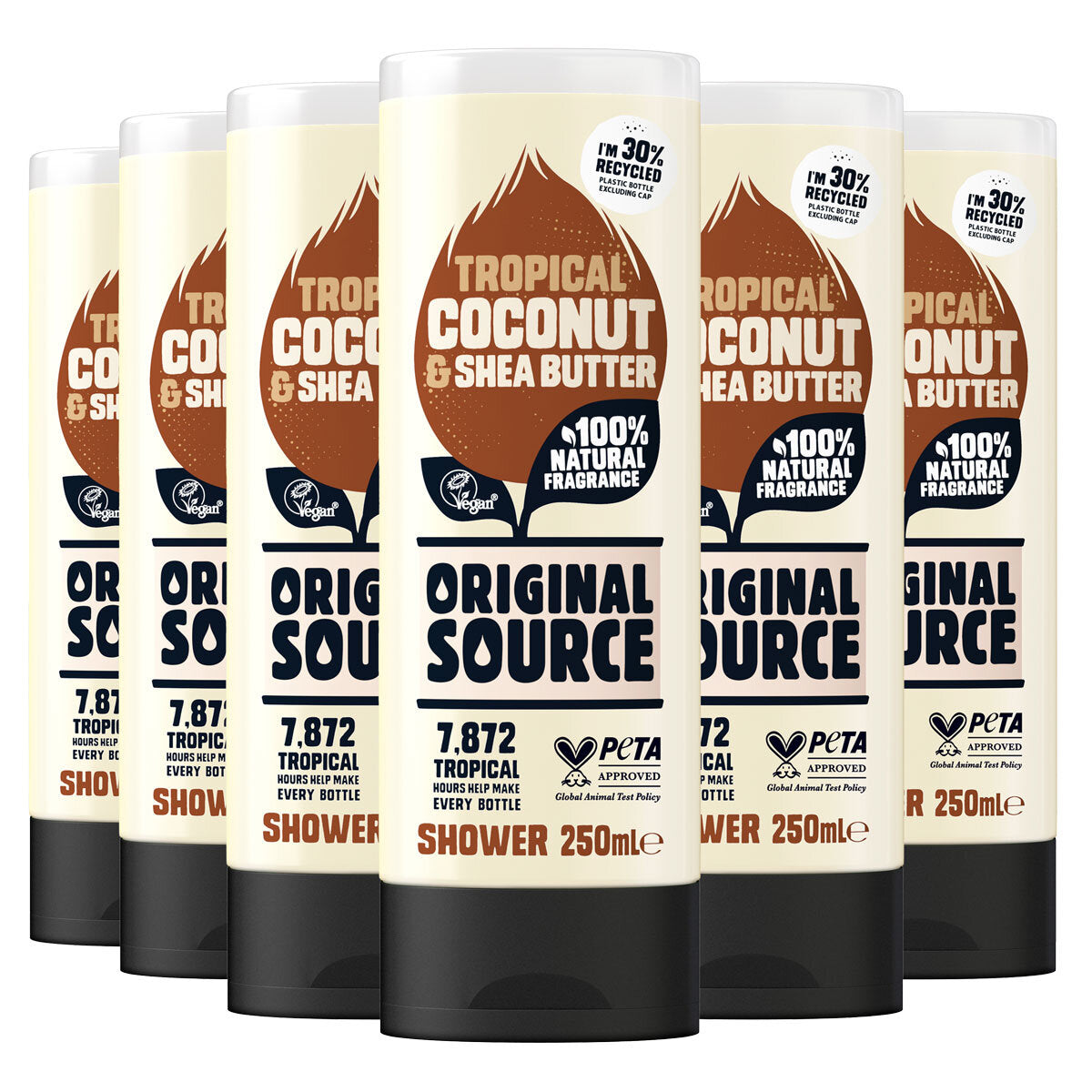 Original Source shower gel multipack 6 x 250ml, imported from the UK