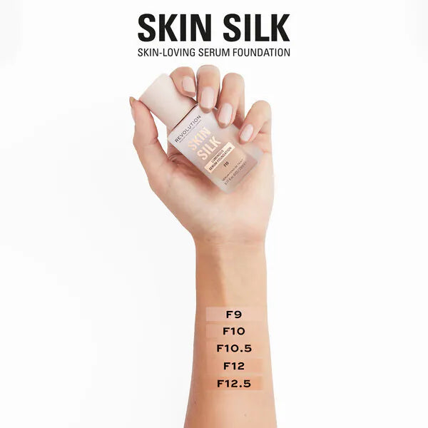 Revolution Skin Silk Serum Foundation F10, imported from the UK