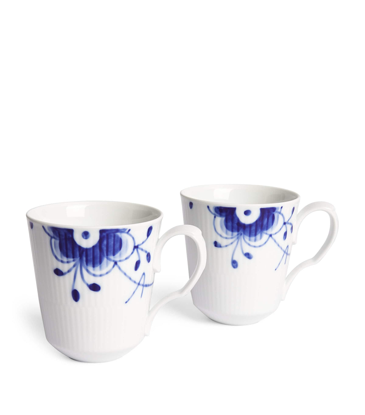 Royal Copenhagen Blue Fluted Mega Mugs set of two 370ml, imported from the UK