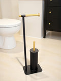Showerdrape Black Sonata Toilet Roll and Toilet Brush Holder