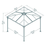 Palram Canopia Palermo gazebo 3x3m, imported from the UK