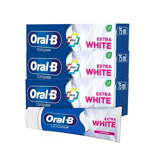 Oral-B Complete Extra White toothpaste 75ml x 3, UK version