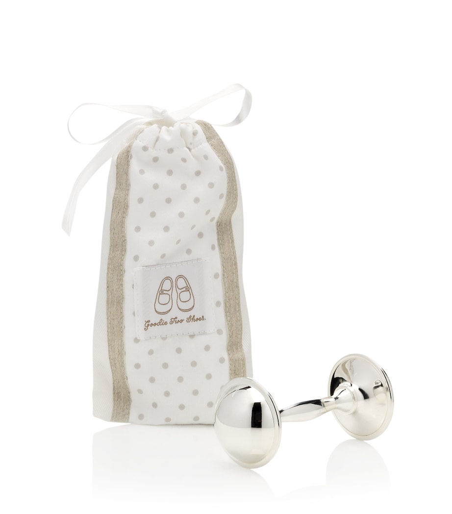 English Trousseau kids rattle in cotton bag Beige - British product