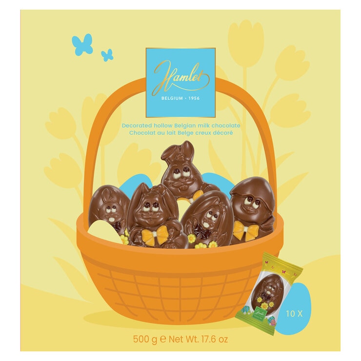 Hamlet Belgian chocolate Easter characters bunnies and chicks (British brand)