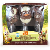 Belfine Belgian Chocolate Lollipops Easter Design 12 x 35g - British product