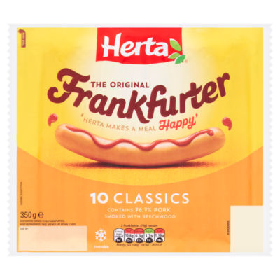 Herta Original Frankfurters 10 Pack Classic 350g