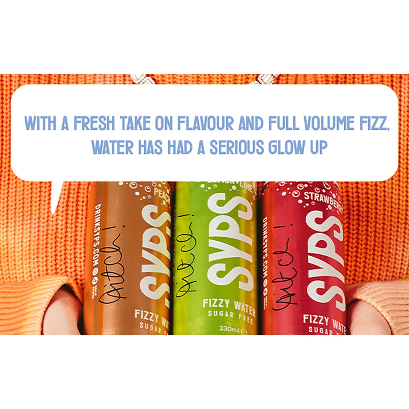 SYPS Fizzy Water Lemon & Lime 12 x 330ml (British brand)