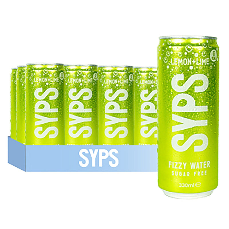 SYPS Fizzy Water Lemon & Lime 12 x 330ml (British brand)