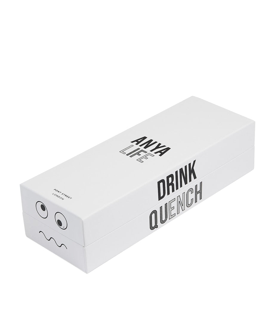 Anya Hindmarch insulated stainless steel water bottle with Eyes motif 500ml - British product