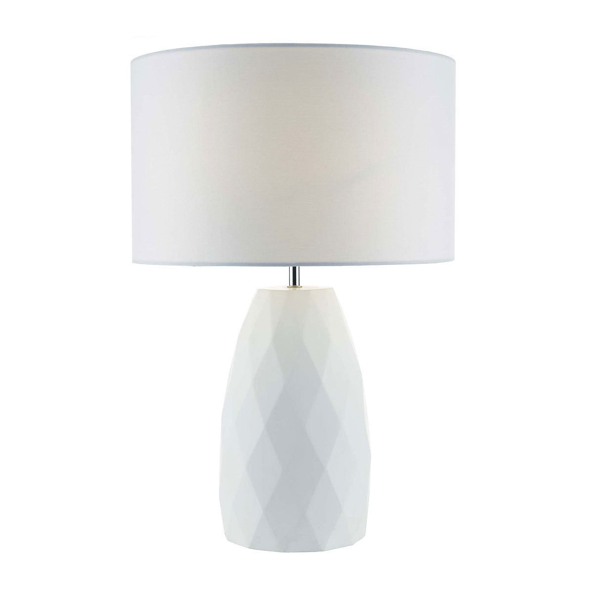 Geometric table lamp with white linen shade 1.5 kg - British product