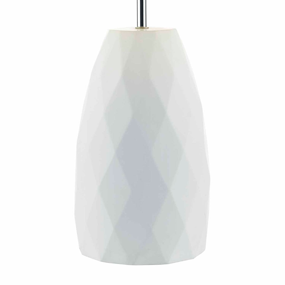 Geometric table lamp with white linen shade 1.5 kg - British product