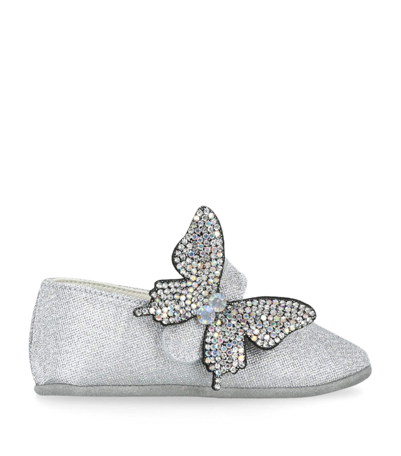 BabyWalker crystal butterfly ballet flats - British product