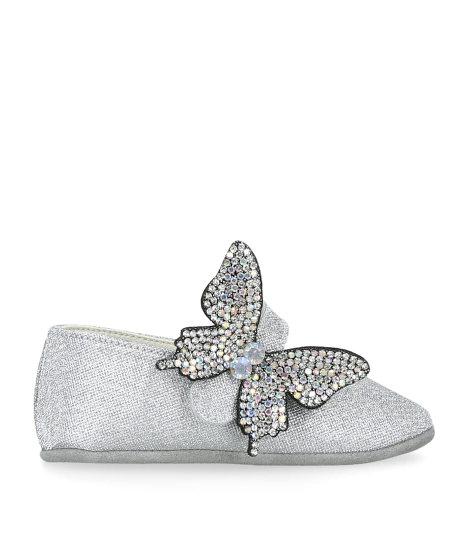 BabyWalker crystal butterfly ballet flats - British product
