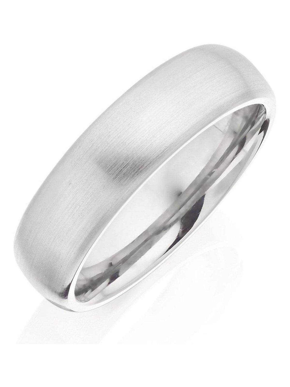 Beaverbrooks Silver Tone Titanium Brushed Ring