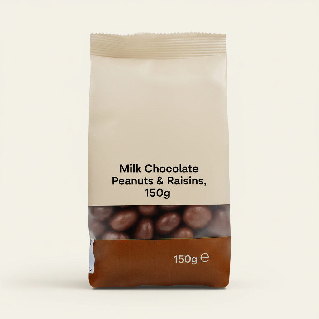 Holland Barrett Milk Chocolate Peanut and Raisins 150g, UK version
