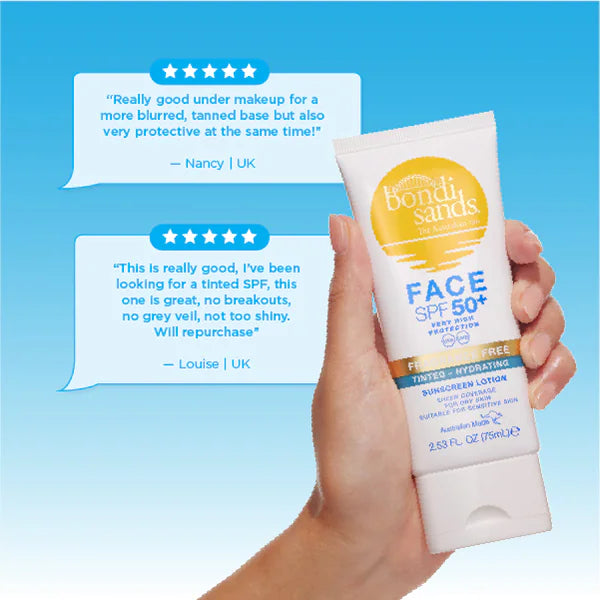 Bondi Sands Tinted Moisturiser SPF 50+ 75ml - British product
