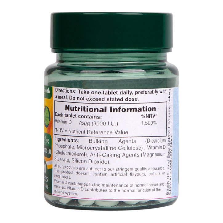 Holland & Barrett Vitamin D3 1000 I.U 25ug 240 Tablets - McGrocer