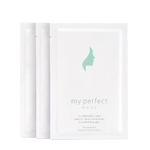 The Perfect Cosmetics Company sheet mask 3-pack, imported from the UK