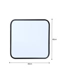 Showerdrape black Shoreditch square metal framed bathroom mirror 40x40cm (British brand)