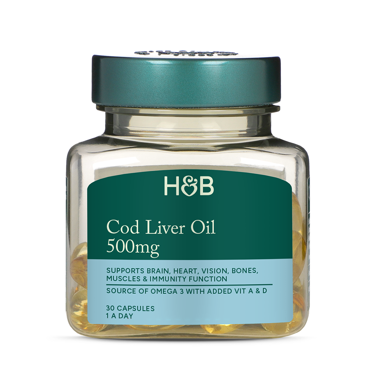 Holland & Barrett Pure Cod Liver Oil 1000mg 240 Capsules - McGrocer