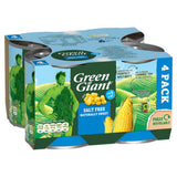 Green Giant salt free sweet corn kernels 4 x 198g cans, UK version