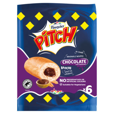 Pasquier Pitch Sjokolade Hasselnøtt Brioche Ruller x6