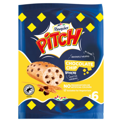 Pasquier Pitch Brioche Chocolate Chip 6 Pack - British product