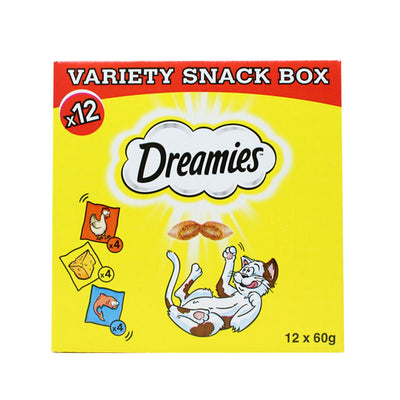 Dreamies Variety Snack Box Cat Treats 12 x 60g