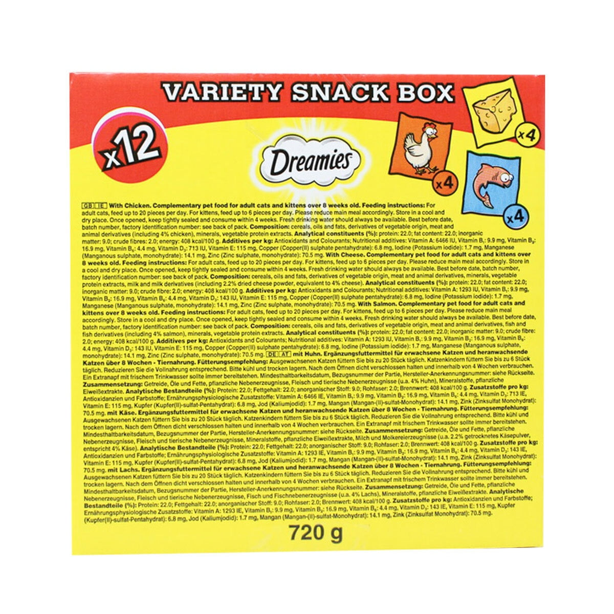 Dreamies variety cat treats 12 x 60g - British product
