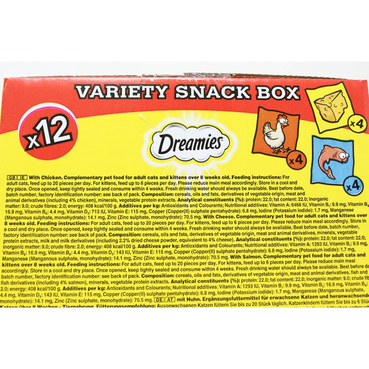 Dreamies variety cat treats 12 x 60g - British product